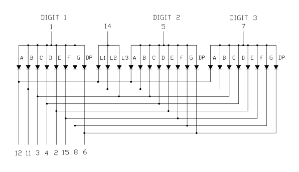 3 Digit Display Schematic